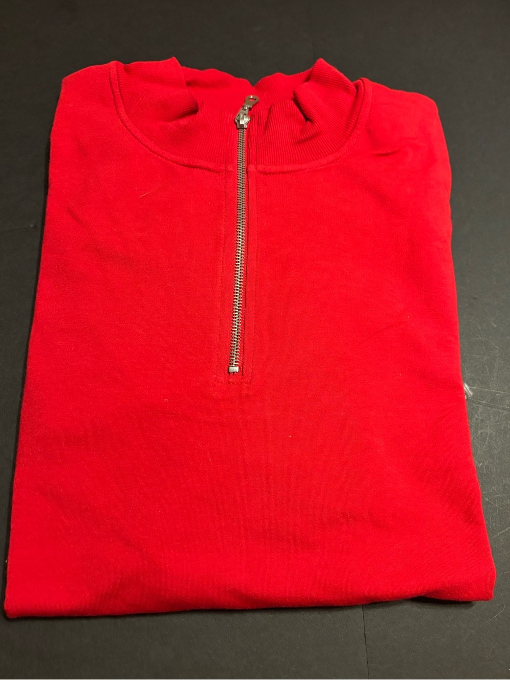 NWT Denim & Co. Women's 3X Red Half-Zip Mock Neck Pullover Sweatshirt